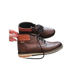 Pikolinos sz 44 brown leather lace boots sz 10.5 or 11 Berna